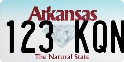 AR license plate 123KQN