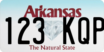 AR license plate 123KQP