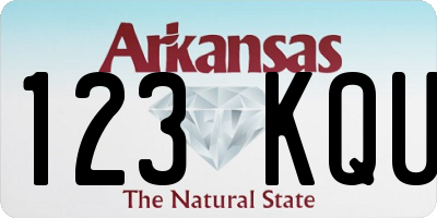 AR license plate 123KQU