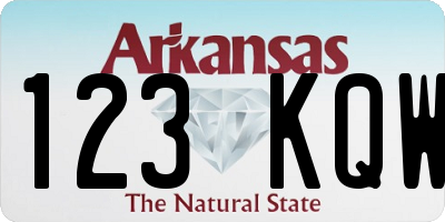 AR license plate 123KQW