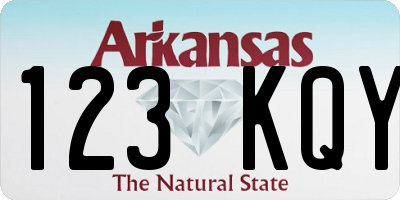 AR license plate 123KQY