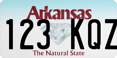 AR license plate 123KQZ