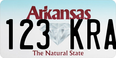 AR license plate 123KRA