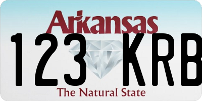 AR license plate 123KRB