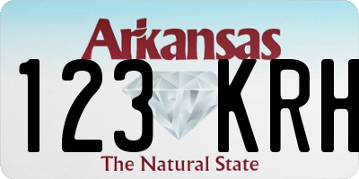 AR license plate 123KRH