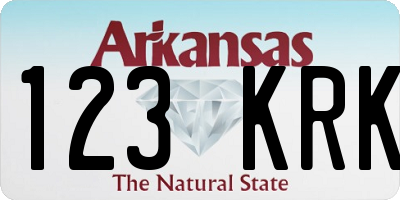 AR license plate 123KRK