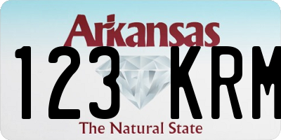 AR license plate 123KRM