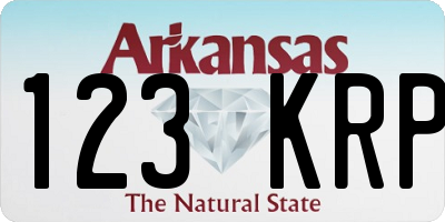 AR license plate 123KRP