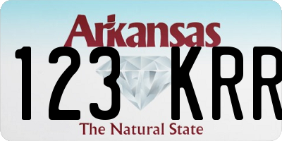 AR license plate 123KRR