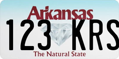AR license plate 123KRS