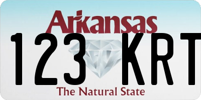 AR license plate 123KRT