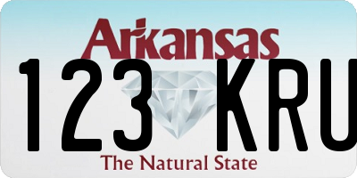 AR license plate 123KRU