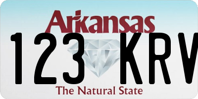 AR license plate 123KRV