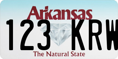 AR license plate 123KRW