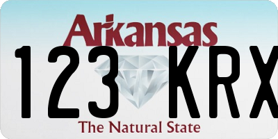 AR license plate 123KRX