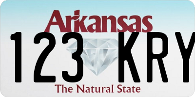AR license plate 123KRY
