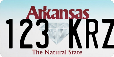 AR license plate 123KRZ