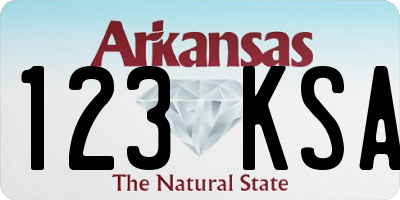 AR license plate 123KSA