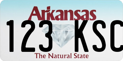 AR license plate 123KSC