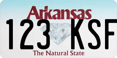 AR license plate 123KSF