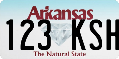 AR license plate 123KSH