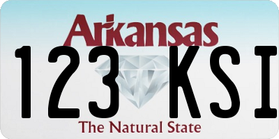 AR license plate 123KSI