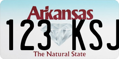 AR license plate 123KSJ
