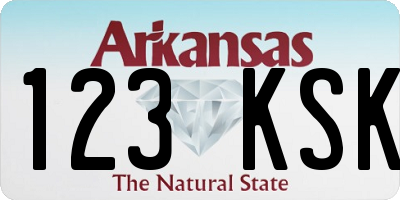 AR license plate 123KSK
