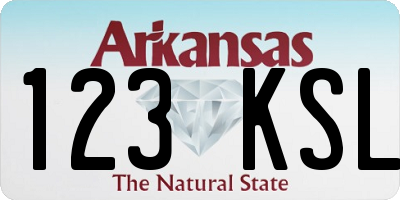 AR license plate 123KSL