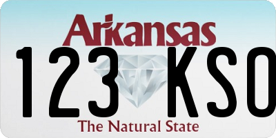 AR license plate 123KSO