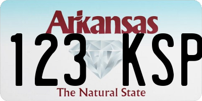 AR license plate 123KSP