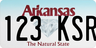 AR license plate 123KSR