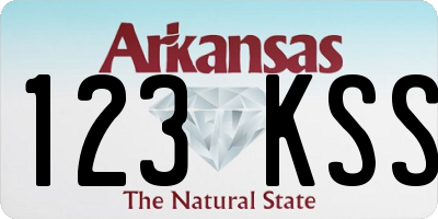 AR license plate 123KSS