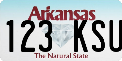 AR license plate 123KSU