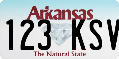 AR license plate 123KSV