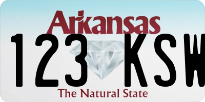 AR license plate 123KSW