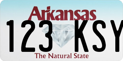 AR license plate 123KSY