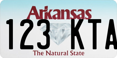 AR license plate 123KTA