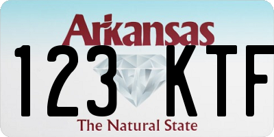 AR license plate 123KTF