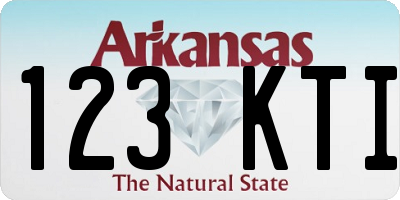 AR license plate 123KTI