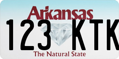 AR license plate 123KTK
