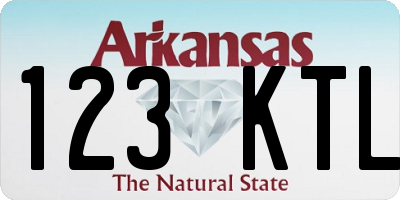 AR license plate 123KTL