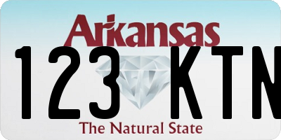 AR license plate 123KTN