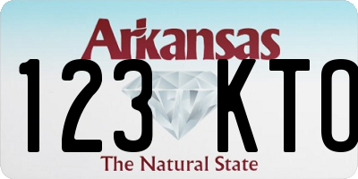 AR license plate 123KTO