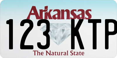 AR license plate 123KTP