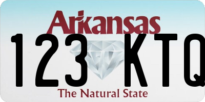 AR license plate 123KTQ
