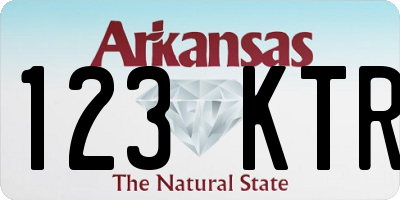 AR license plate 123KTR