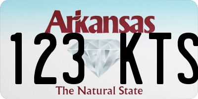 AR license plate 123KTS