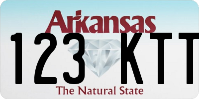 AR license plate 123KTT