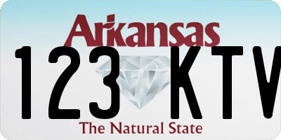 AR license plate 123KTV